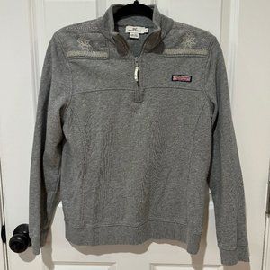 Vineyard Vines Cotton Embroidered Winter Snowflake Shep Pullover - Size‎ Small